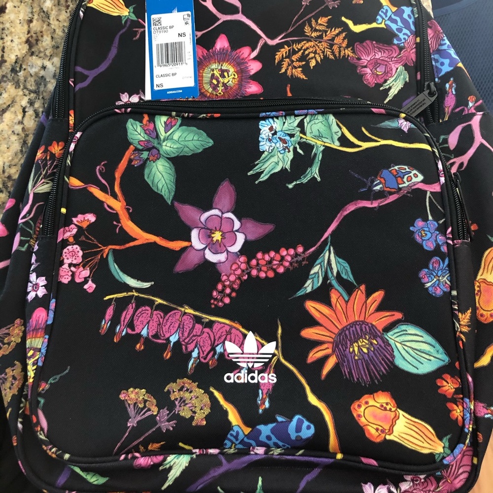 NWT adidas backpack floral print